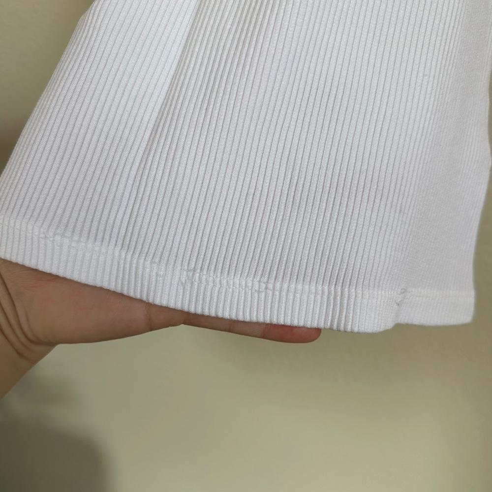 Agolde White Ribbed High Neck Tank - Picture 10 of 10